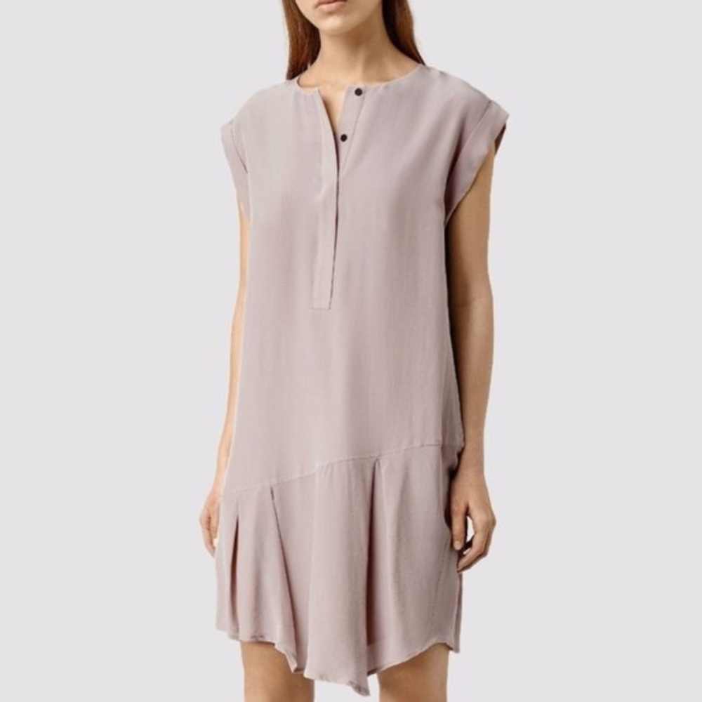 ALLSAINTS  Silk Blend Roka Rose Pink Dress 4